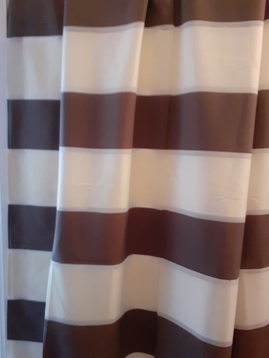 Zasłony kremowo-brązowe