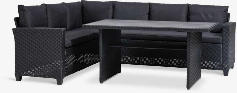 Zestaw wypoczynkowy ogrodowy NOWY - AGERMOSE - 6cio osobowy narożnik