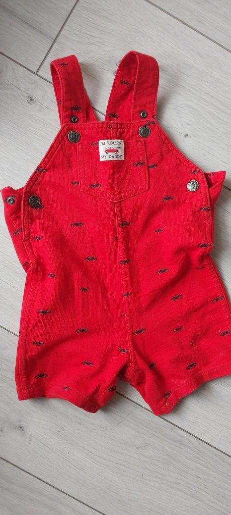 Spodenki niemowlęce na szelkach ogrodniczki 74 80 carter's