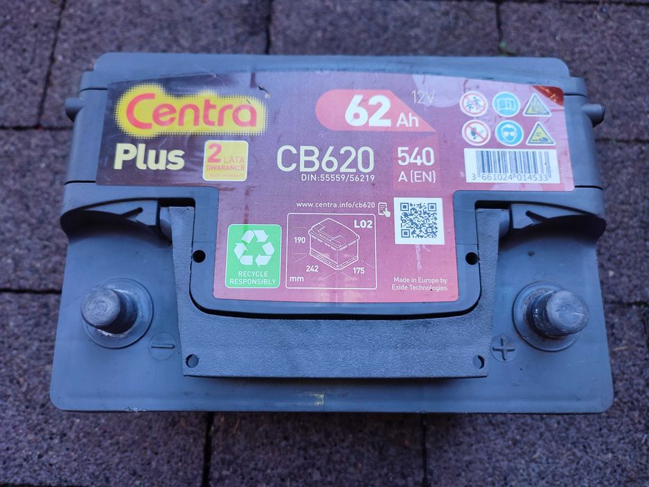 Akumulator 62Ah 540A Centra Plus