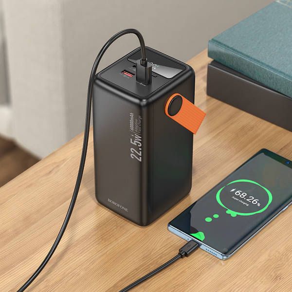 Повербанк 60000mAh зі швидкою зарядкою та ліхтарем BOROFONE BJ66B