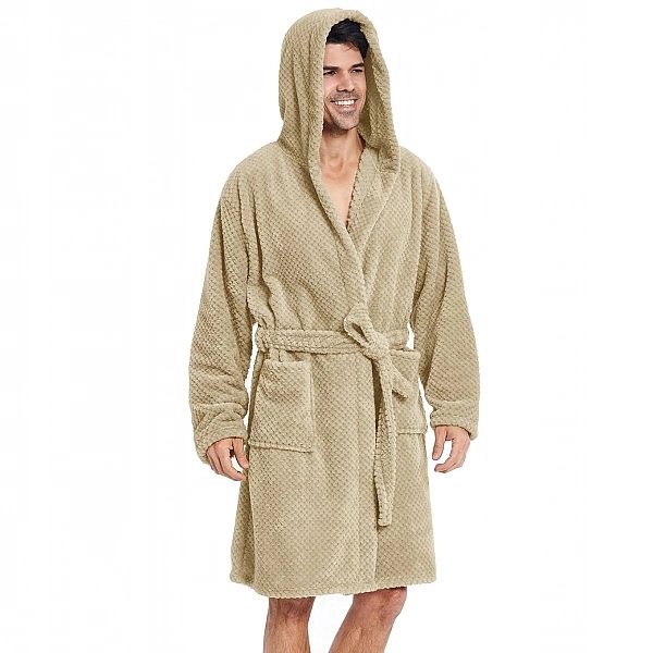 Szlafrok Miękki Mikrofibra z Kapturem Unisex Miguel Roz. S