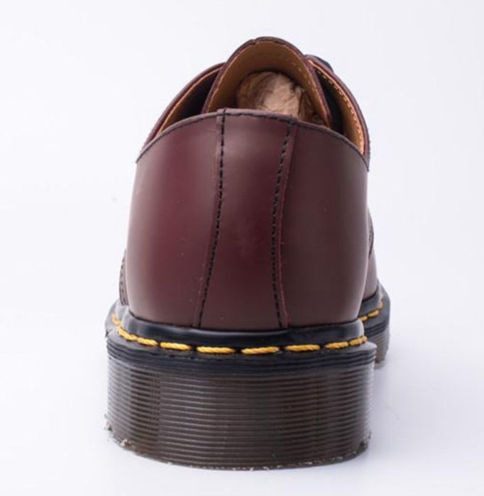 Półbuty glany klasyczne eleganckie bordowe derby jak martensy