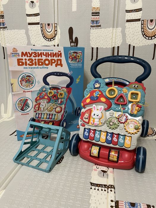Ходунки каталка. Музичний бізіборд, ігровий центр.