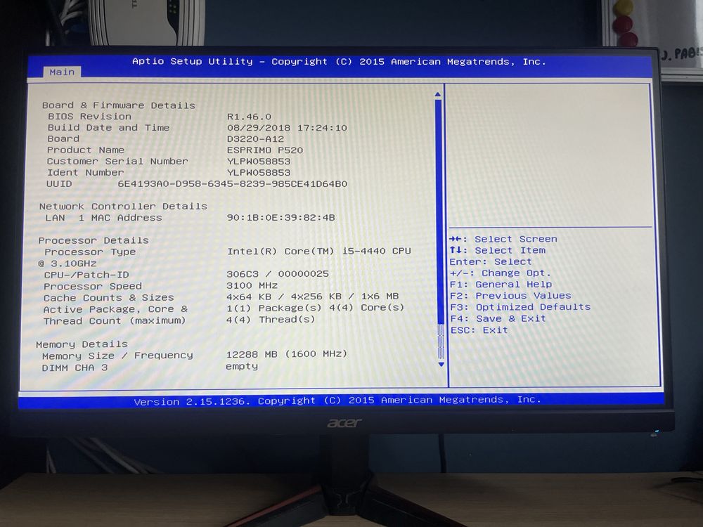 Komputer - Fujitsu P520 E85+  (bez dysku)