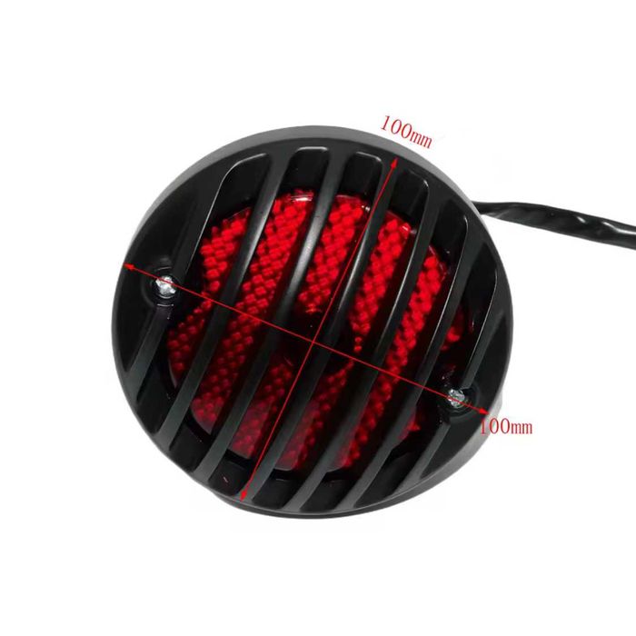Farolim traseiro 12V suporte matrícula lateral - chopper bobber