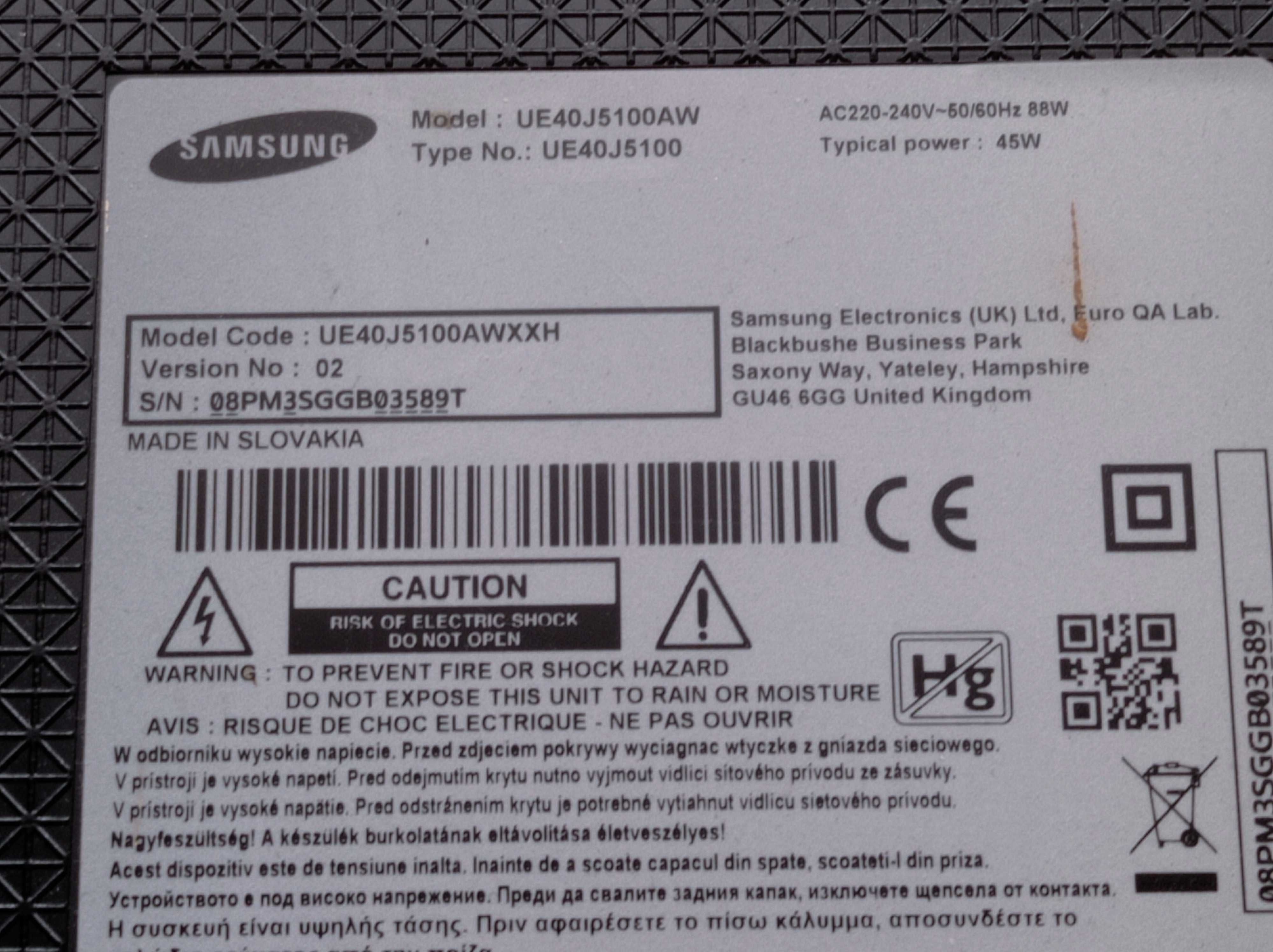 Телевізор  Samsung UE40j5100 на запчастини