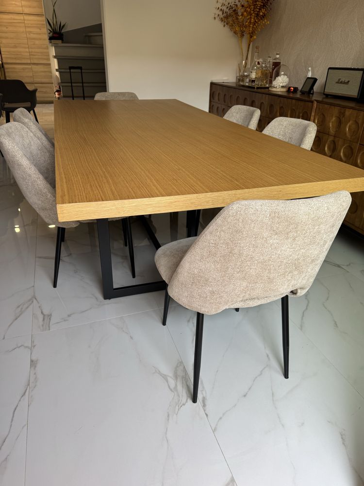 Mesa madeira sala Area com 6 cadeiras