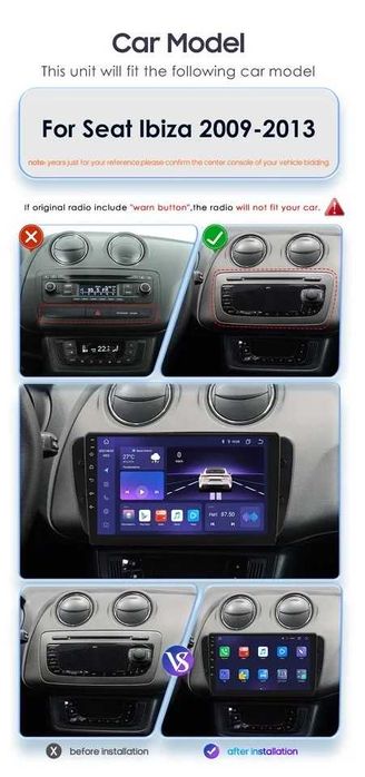 Nowe Radio/Nawigacja ANDROID Seat Ibiza (2+32/4+64gb)