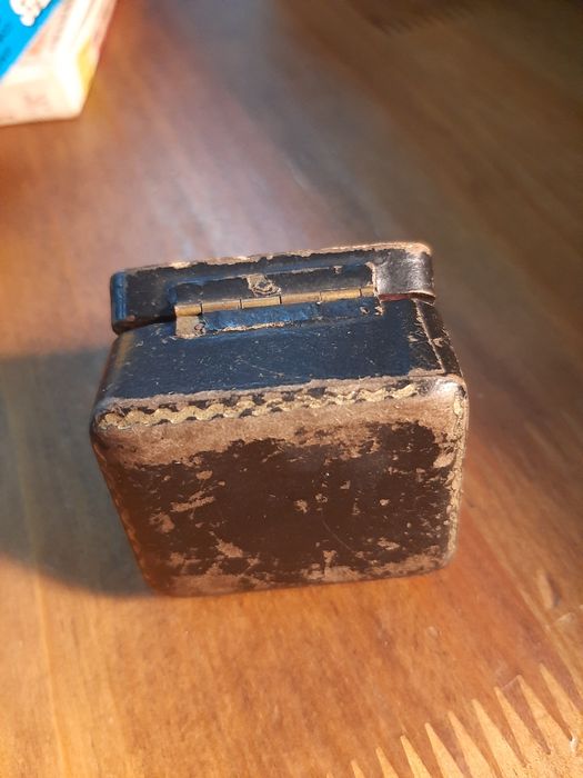 Moeda em prata Antiga 1915 10 Centavos + Caixa vintage madeira