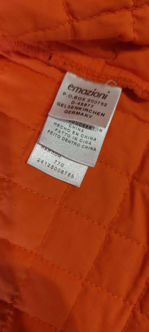 Kurtka pikowana pomarańczowa rozmiar L