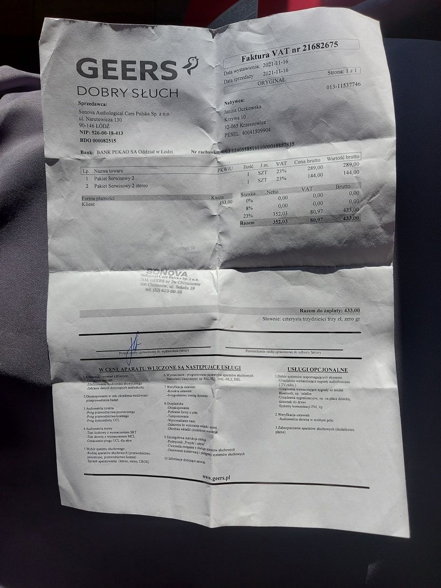 Aparat słuchowy AudioNova DX 30 - R GEERS