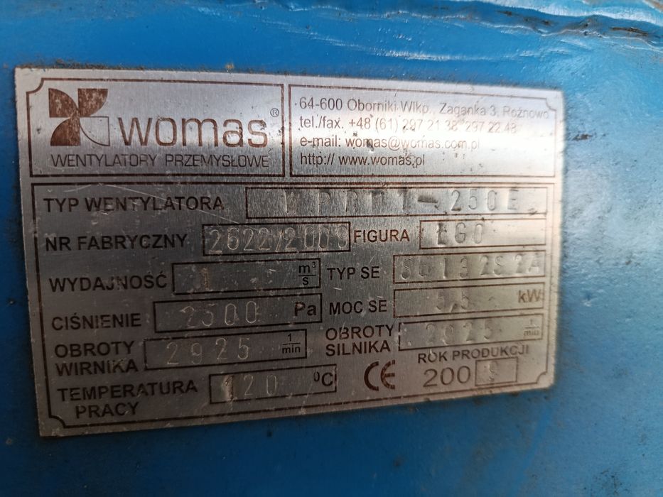 Suszarnia dmuchawa wentylator