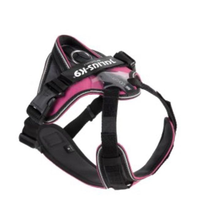 Peitoral Julius-K9 IDC Longwalk, Rosa/Cinza, Tamanho L