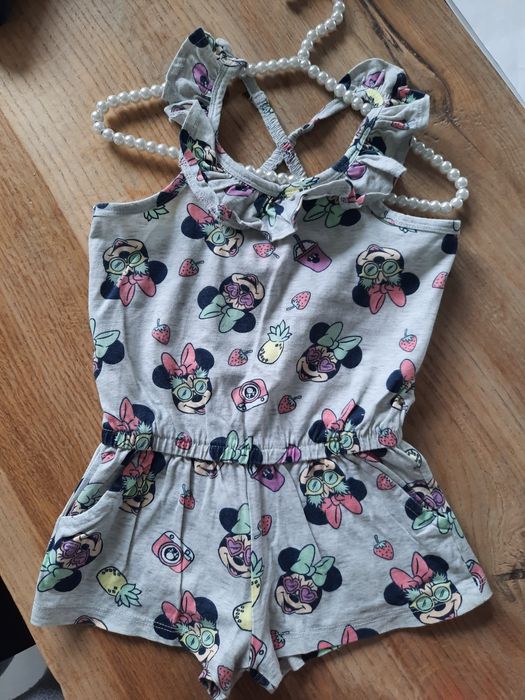 Bawełniany kombinezon  na ramiączkach Disney Myszka Minnie