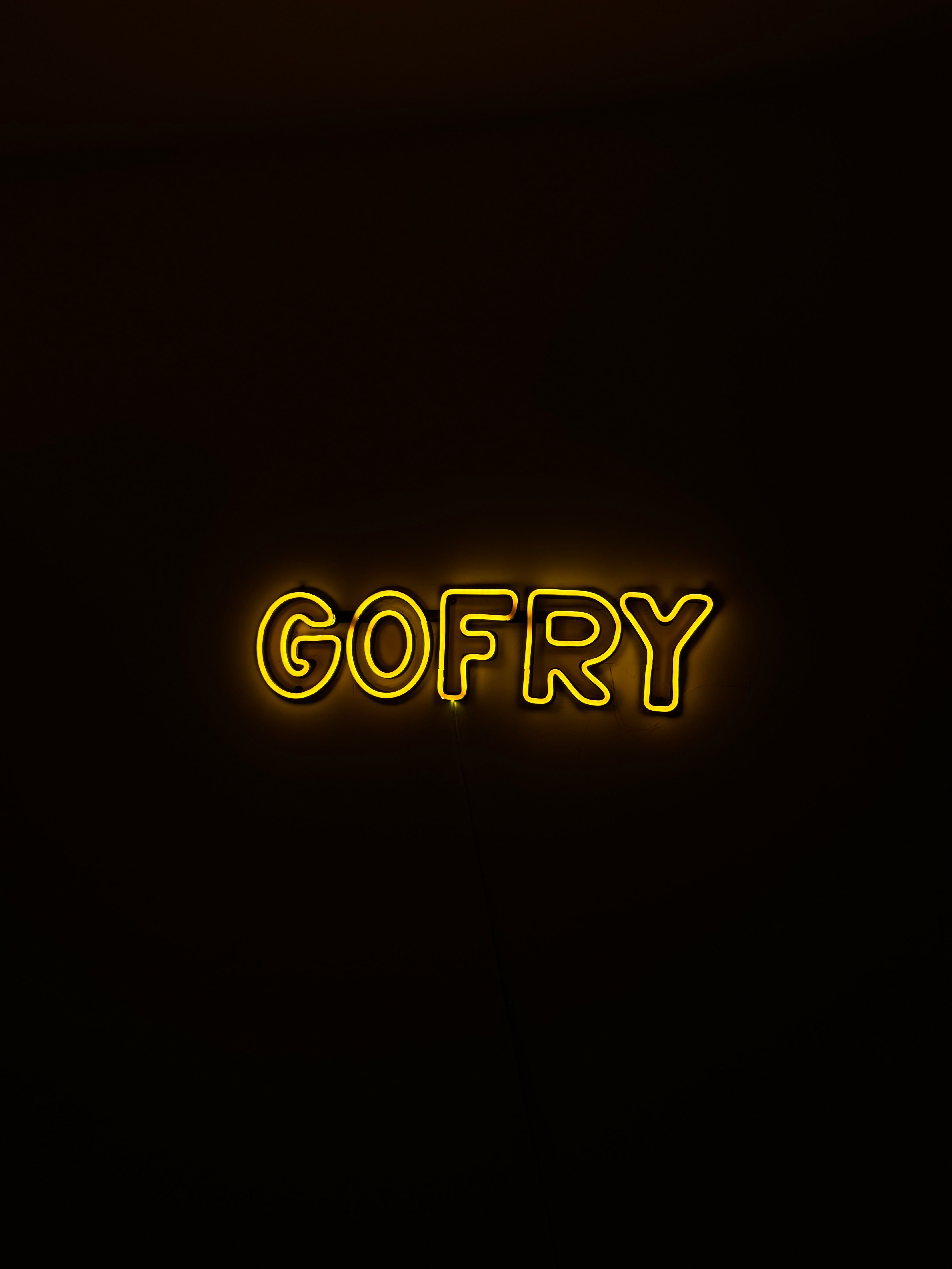 Neon Napis Gofry / Kawiarnia / Lodziarnia / Restauracja / FoodTruck