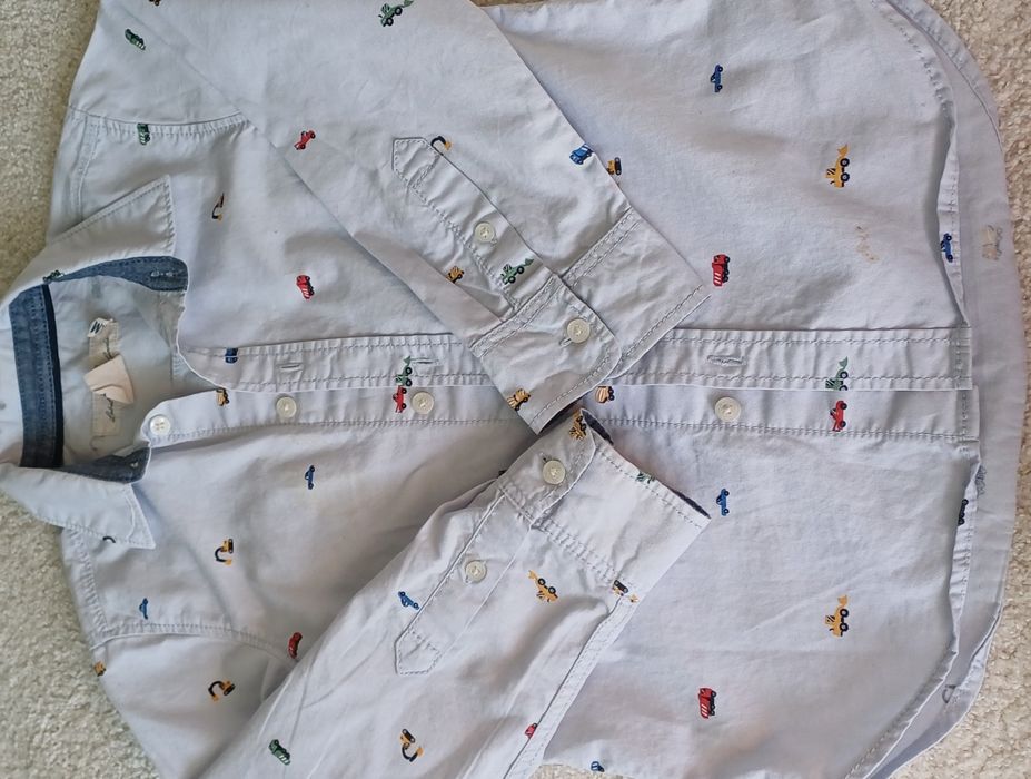 Koszule 110/116 biała name it, błękitna h&m