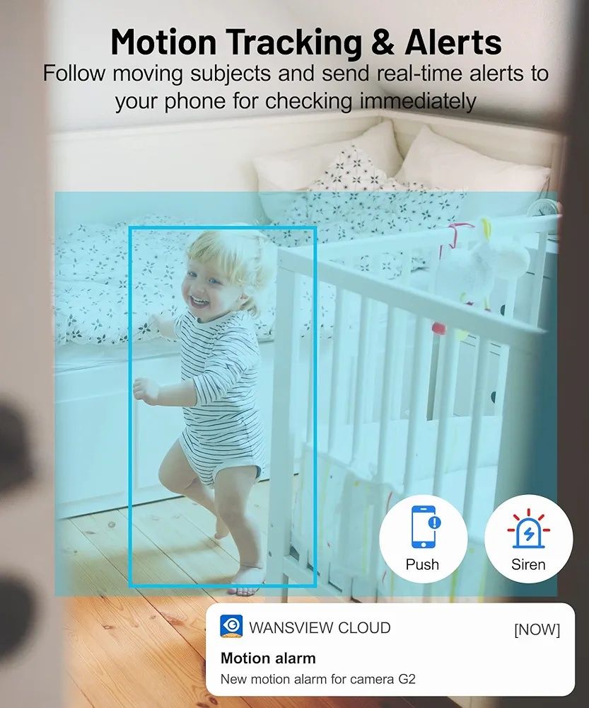 Wewnętrzna kamera monitorująca GALAYOU 2K –  Zestaw  2 sztuki