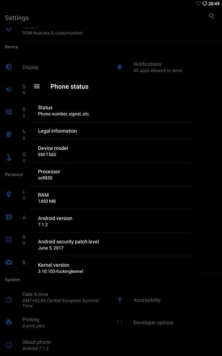 Samsung Galaxy TAB E - wszystko działa(Android 7)