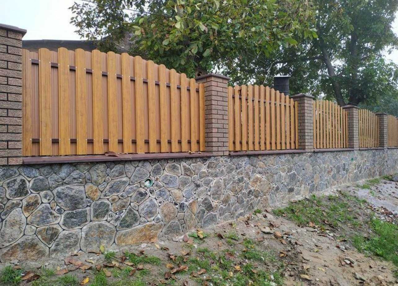 Штакетник Штахетник металевий Евроштакетник Двухсторонний
