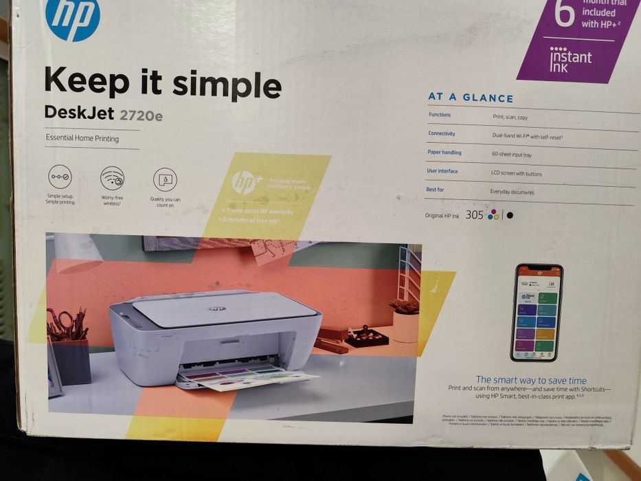 Impressora HP Deskjet 2720e_Wifi_ NOVA