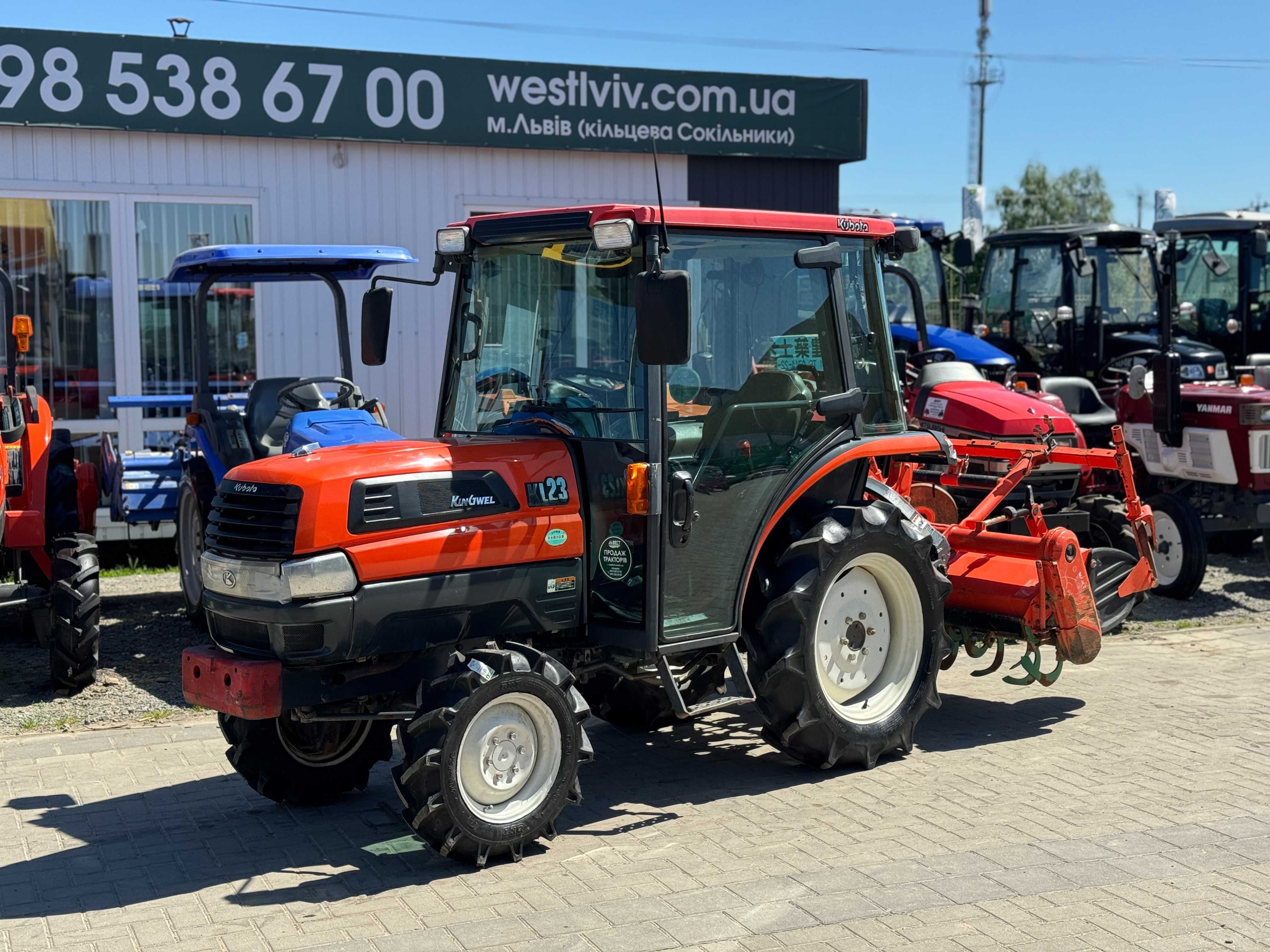 Японський мінітрактор KUBOTA KL23 кабіна + фреза+ кондюк