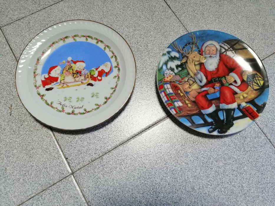 Pratos decorativos de natal