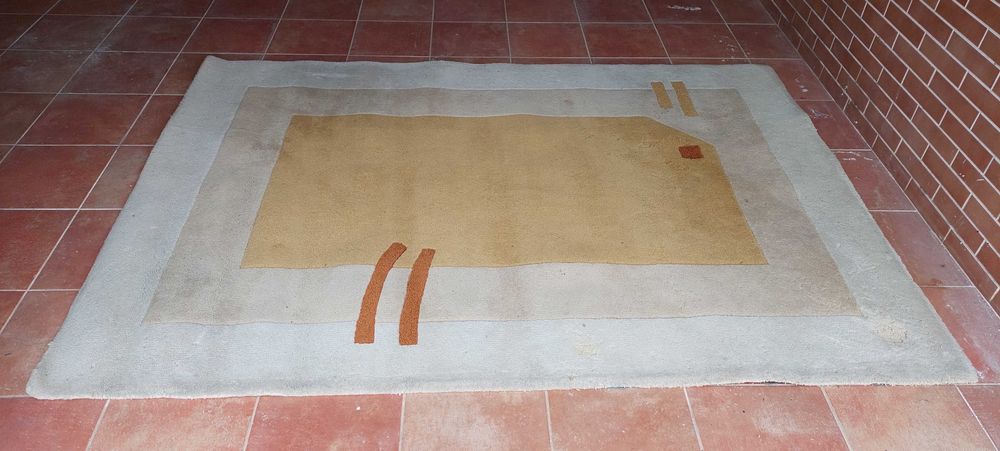 conjunto de tapetes em lã verdadeira