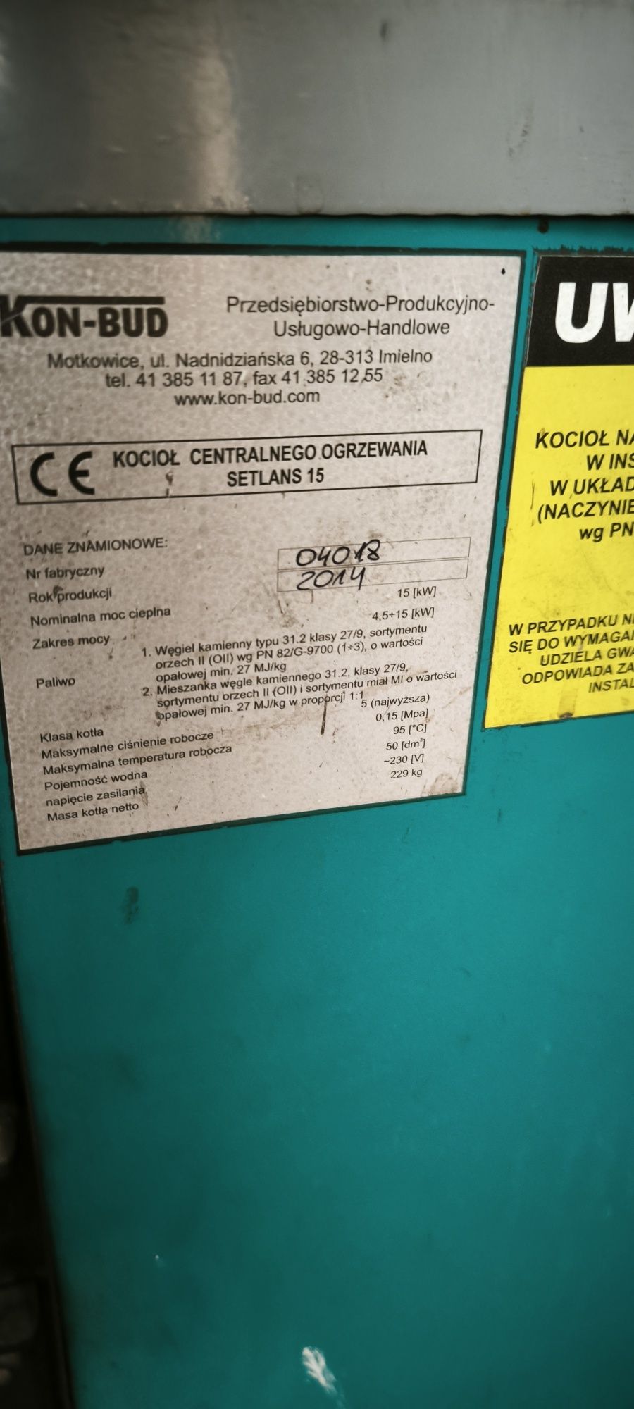 Kocioł CO, piec centralnego