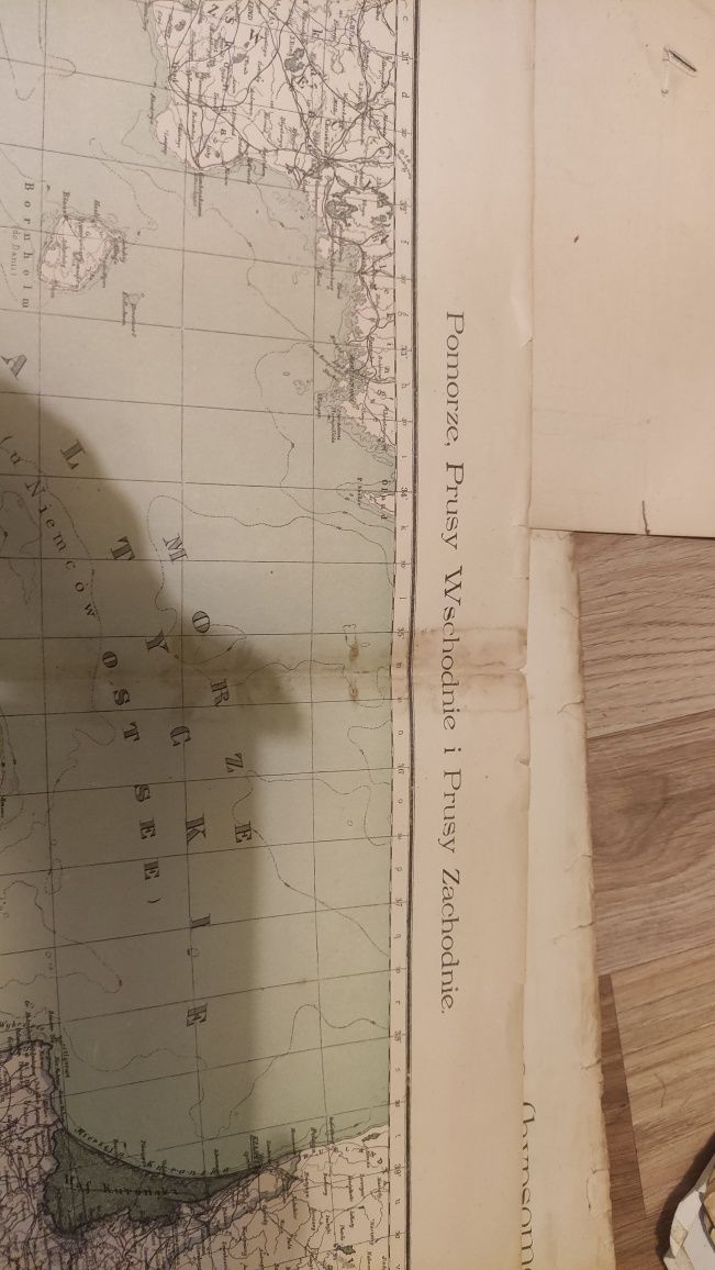 Mapa Pomorza, Prus wschodnich i zachodnich