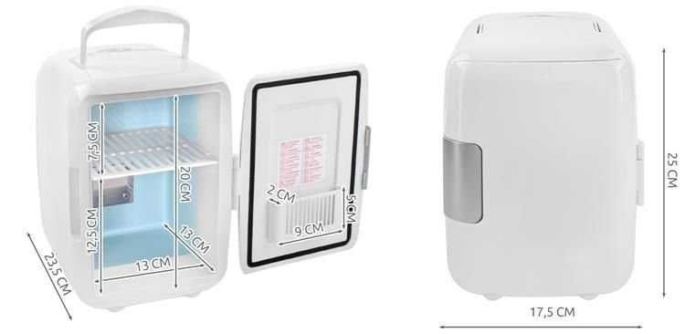 Mała lodówka turystyczna 4l 12V 230V biała