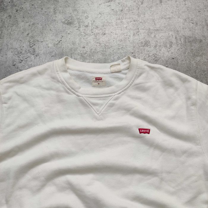 MĘSKA Bluza bez Kaptura Biała PREMIUM Bawełna Elegancka Levis Casual