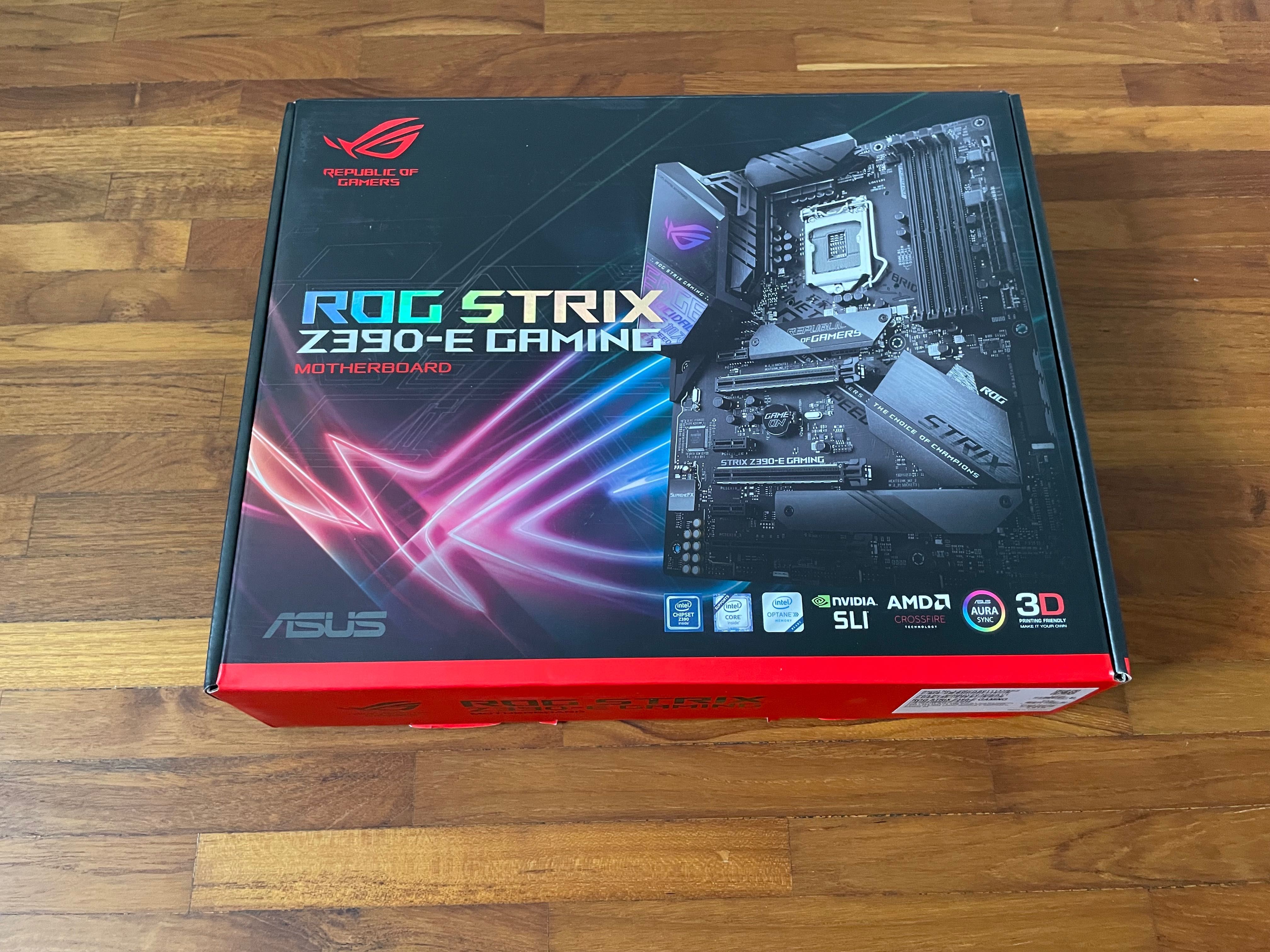 ASUS ROG STRIX Z390-E GAMING, Stan idealny, LGA1151, Z390, RGB, Wi-Fi