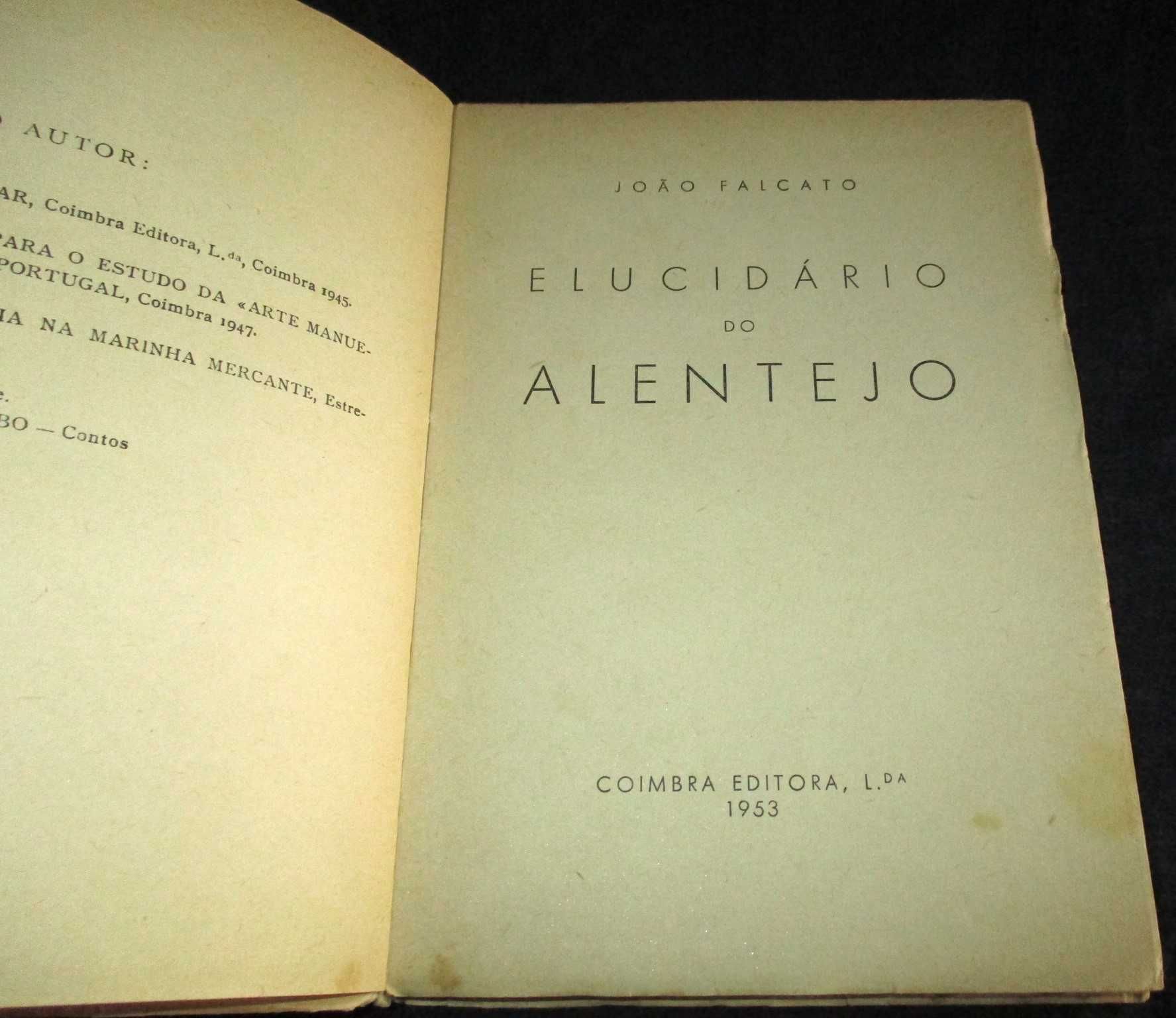 Livro Elucidário do Alentejo João Falcato