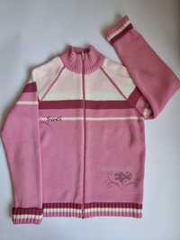Sweter różowy na zamek dla dziewczynki rozmiar 152  Swetr