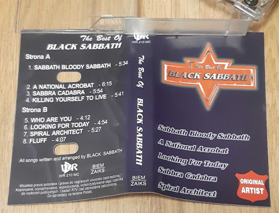 Black Sabbath the Best of kaseta