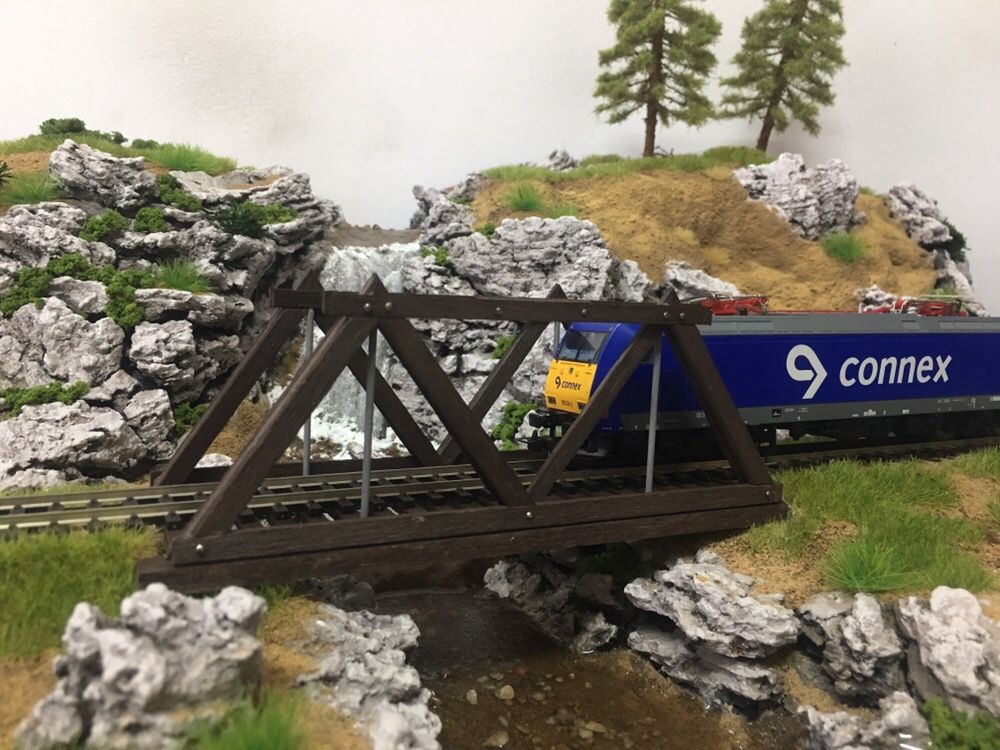 Diorama/Makieta most drewniany HO H0