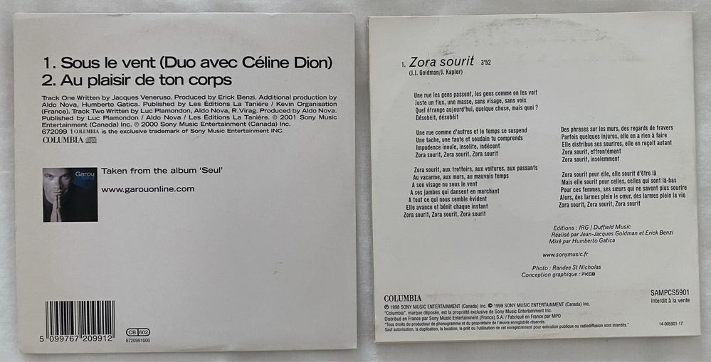 Celine Dion Singles