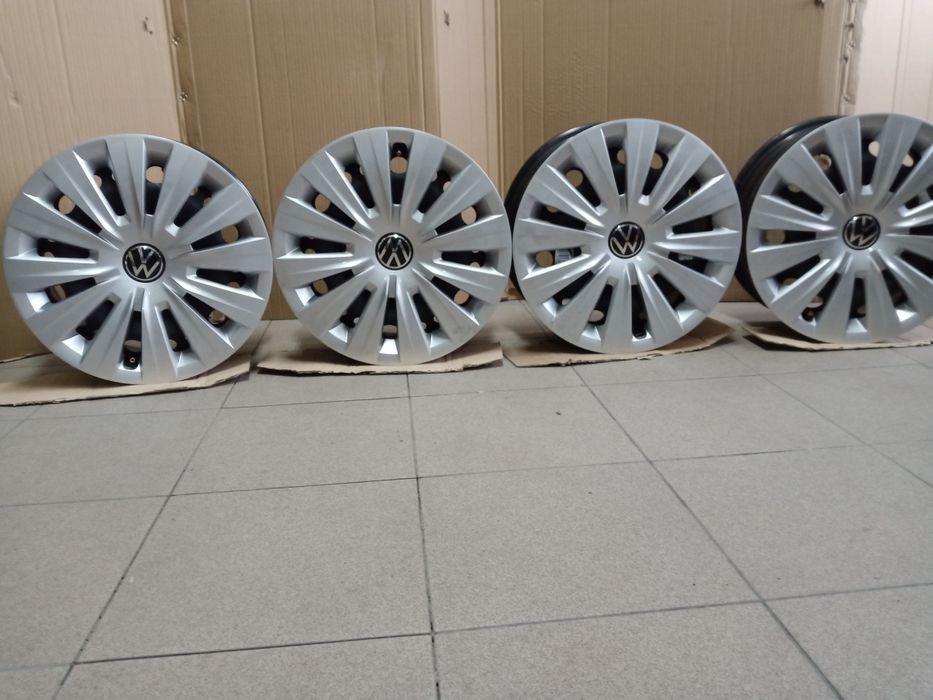 TSM Felgi Stalowe 5x112 15" Kołpaki VW Audi Seat Skoda Polo Golf Passa