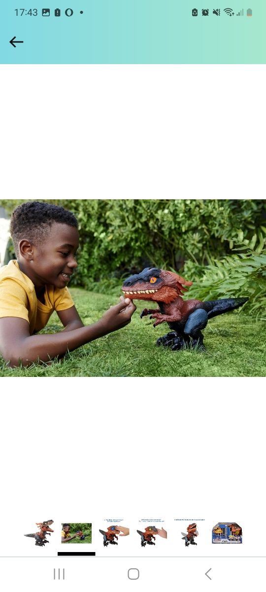 великий інтерактивний Динозавр Пірораптор Jurassic World Mattel