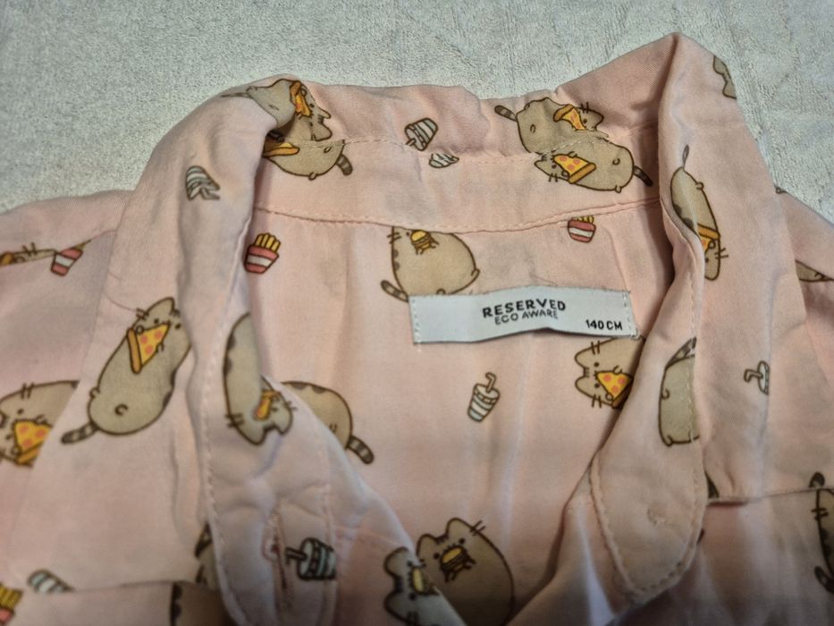 Koszula bluzka pusheen 140 różowa stan idealny