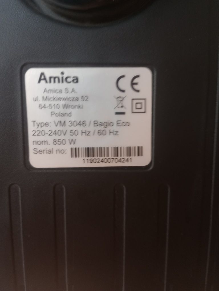 Odkurzacz Amica VM 3046/ Bagio Eco. Plus 2 ssawki.