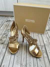michael kors туфли золотые на каблуке