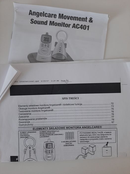 Monitor oddechu z nianią Angelcare AC401
