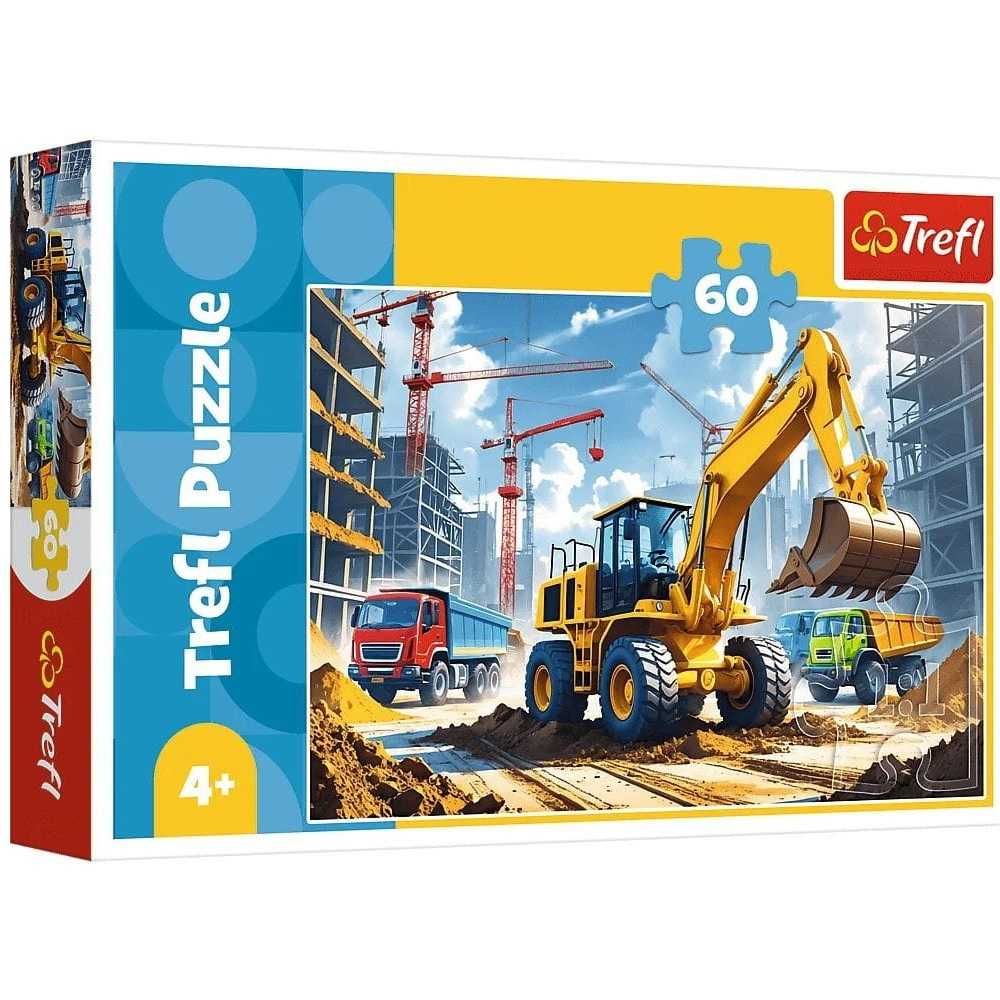Trefl puzzle 17406 traktor koparko - ładowarka 60 el.