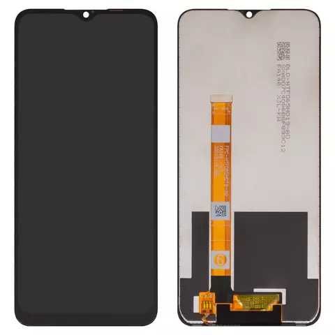 Дисплей для Realme 5i, 5s, 6i, чорний, без рамки, (Box)