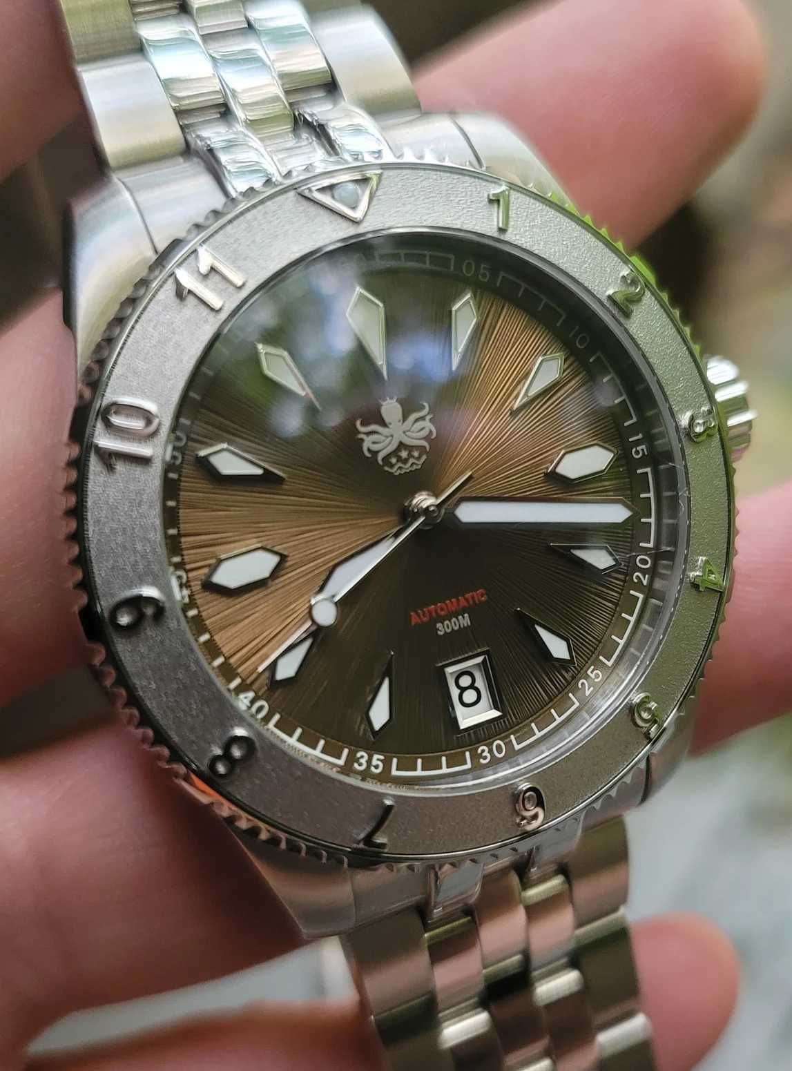 Zegarek PHOIBOS Voyager Brown PYO26D Diver nowy pełny set