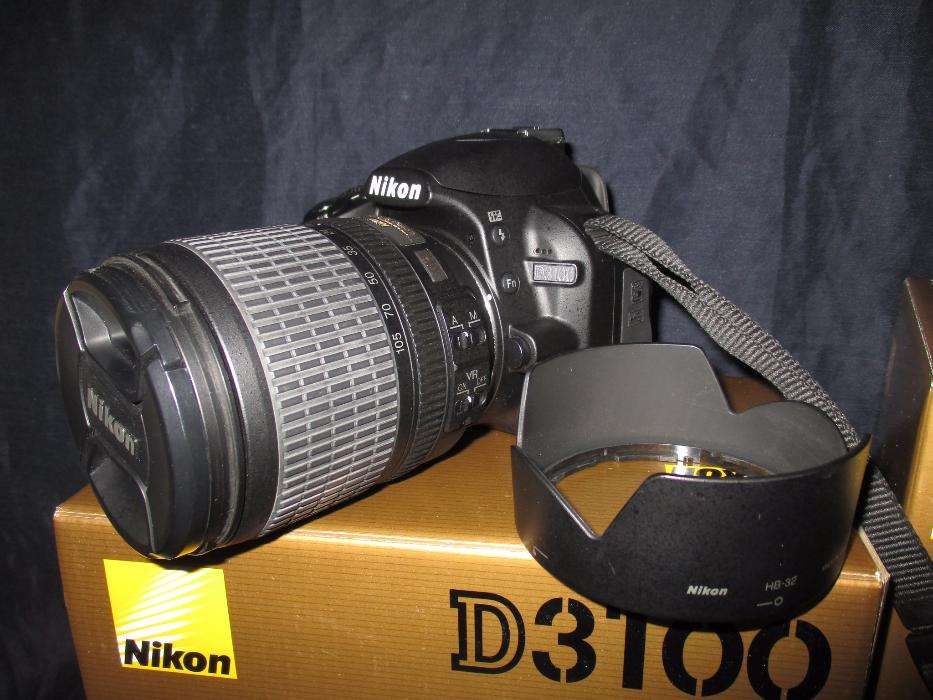 Máquina Fotográfica Digital SLR Nikon D3100 objectiva 18-105 mm