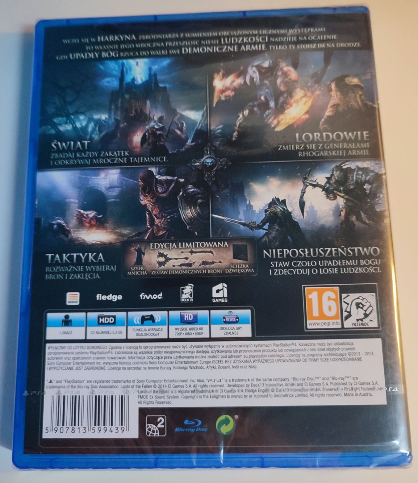 Lords of the Fallen PS4 Edycja limitowana (NOWE, nierozpakowane)