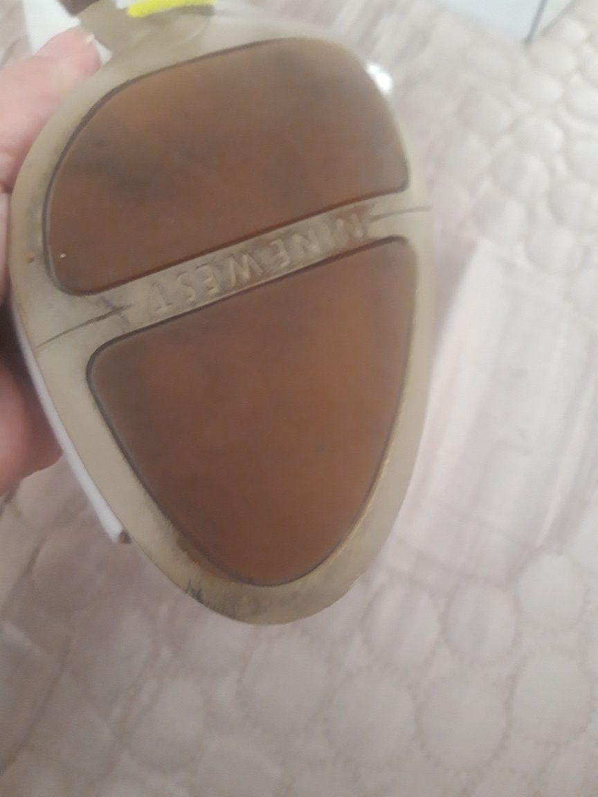 Skórzane biale buty 38